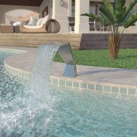 Thumbnail for Pool-Wasserfall Edelstahl 64x30x52 cm Silbern