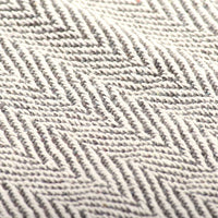 Thumbnail for Überwurf Baumwolle Fischgrätmuster 160 x 210 cm Grau