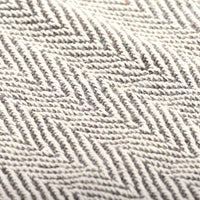 Thumbnail for Überwurf Baumwolle Fischgrätmuster 220 x 250 cm Grau