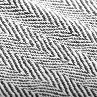 Thumbnail for Überwurf Baumwolle Fischgrätmuster 160 x 210 cm Marineblau