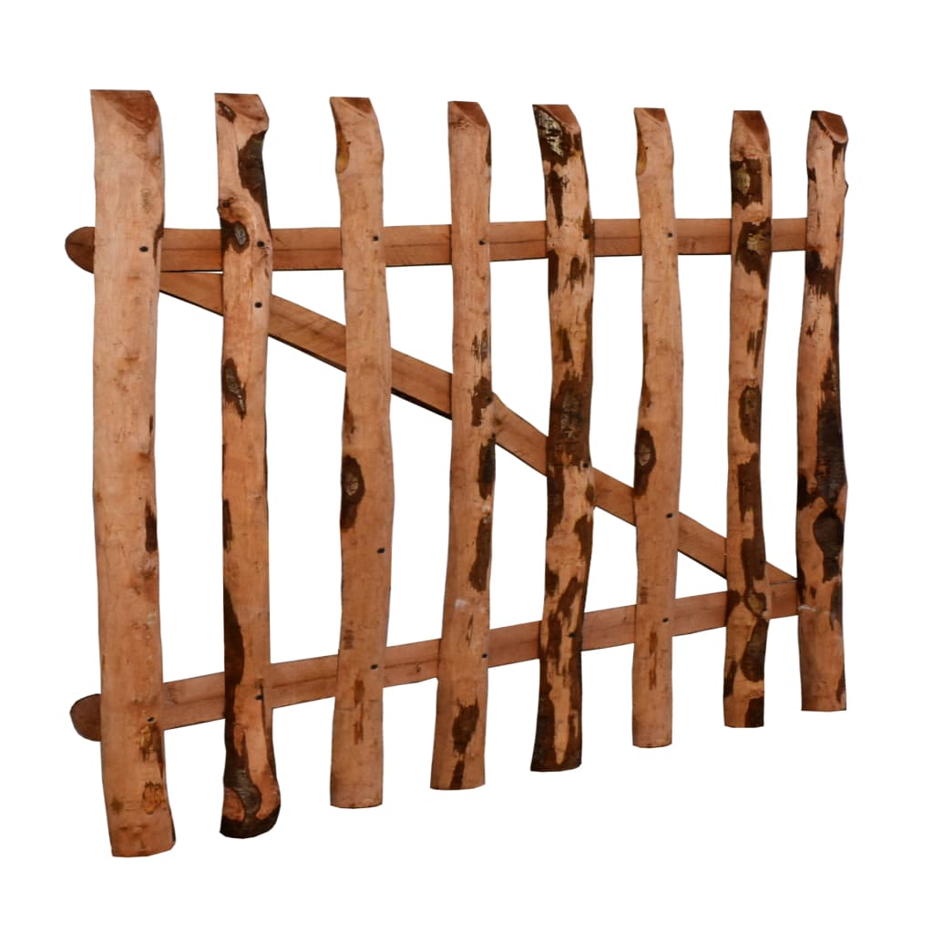 Zauntor Einflügelig Haselnussholz Imprägniert 100×60 cm