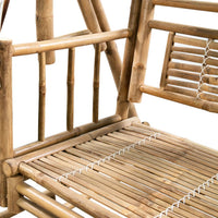 Thumbnail for 2-Sitzer-Schaukelbank mit Palmblättern Bambus 202 cm
