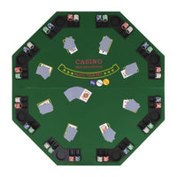 Thumbnail for 8-Spieler Poker Tischauflage Faltbar 4-fach Achteckig Grün