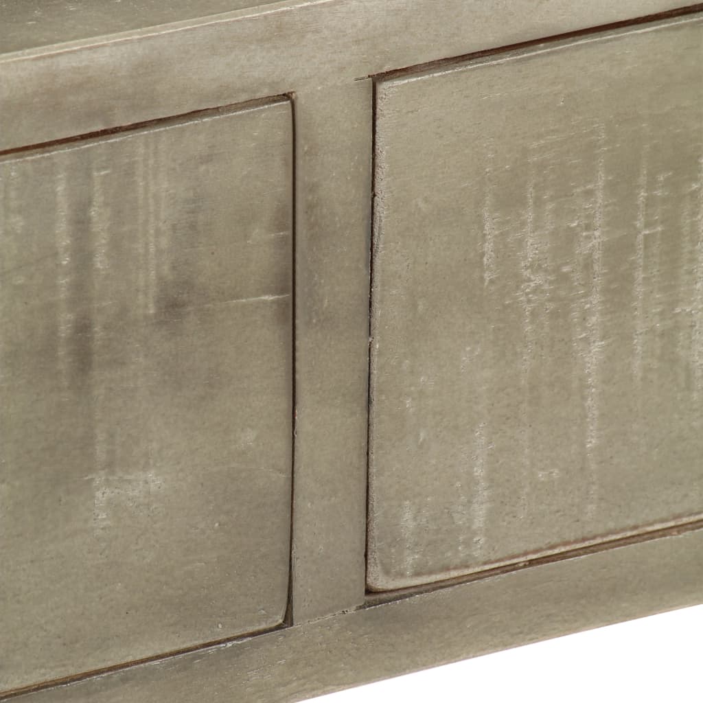 Konsolentisch Grau mit Messing 110 x 35 x 76 cm Mangoholz Massiv
