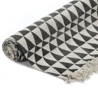 Thumbnail for Kelim-Teppich Baumwolle 120x180 cm mit Muster Schwarz/Weiß