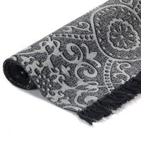 Thumbnail for Kelim-Teppich Baumwolle 120x180 cm mit Muster Grau