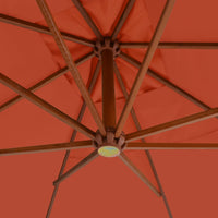 Thumbnail for Ampelschirm mit Holzmast 400x300 cm Terrakotta-Rot