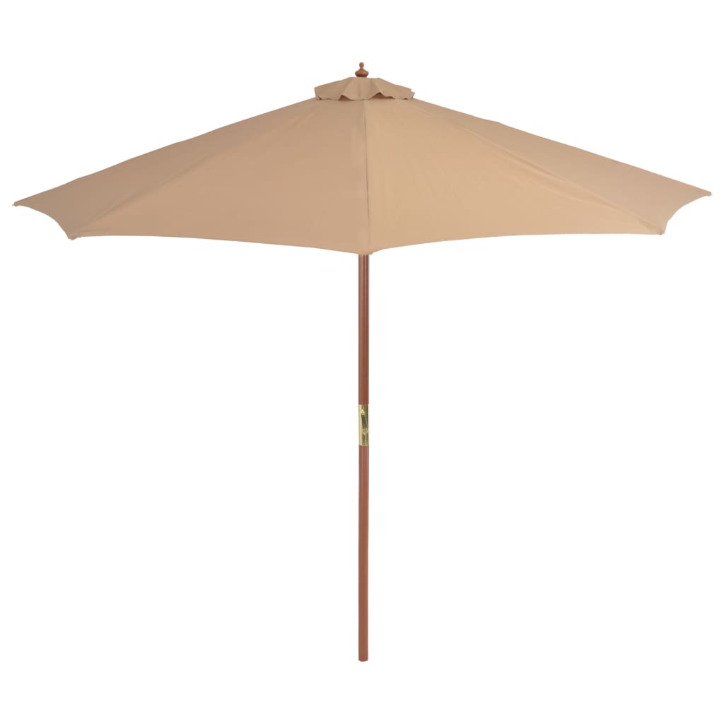 Sonnenschirm mit Holz-Mast 300 cm Taupe