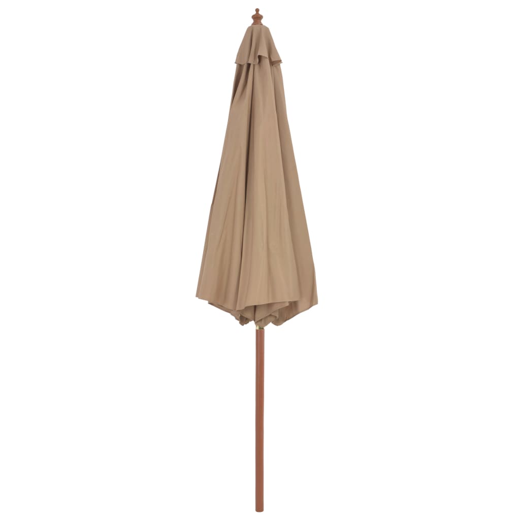 Sonnenschirm mit Holz-Mast 300 cm Taupe