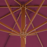 Thumbnail for Sonnenschirm mit Holz-Mast 300 cm Bordeauxrot