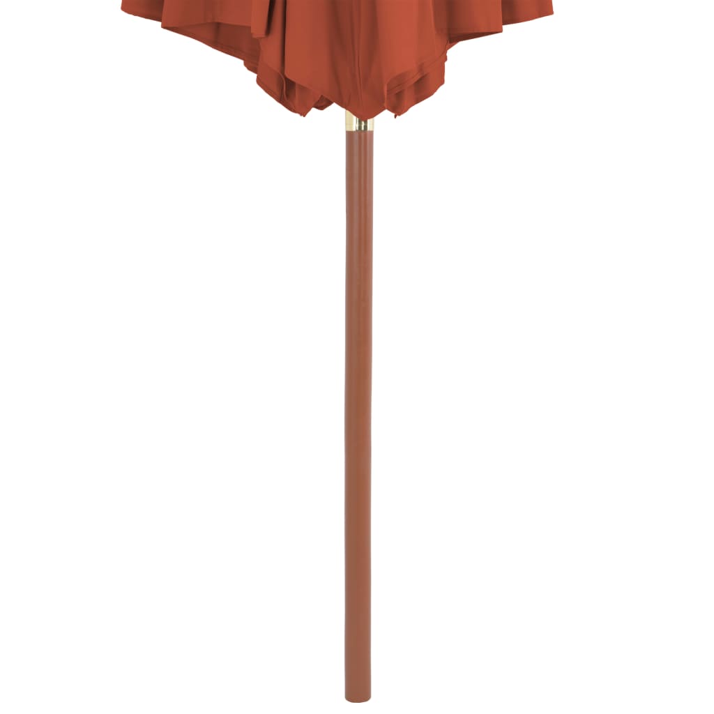 Sonnenschirm mit Holz-Mast 300 cm Terrakotta