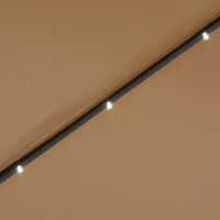 Thumbnail for Sonnenschirm mit LED-Leuchten und Stahlmast 300 cm Taupe