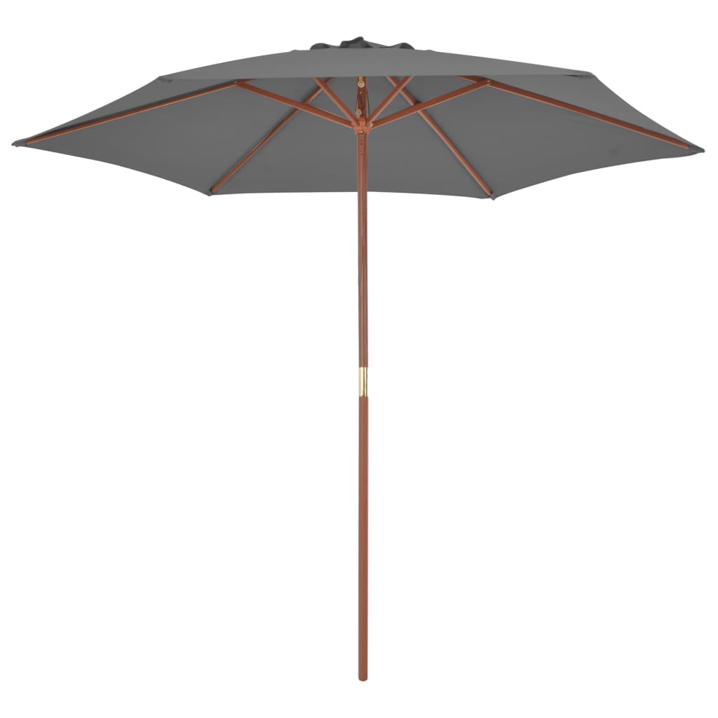 Sonnenschirm mit Holz-Mast 270 cm Anthrazit