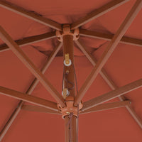 Thumbnail for Sonnenschirm mit Holz-Mast 270 cm Terrakotta