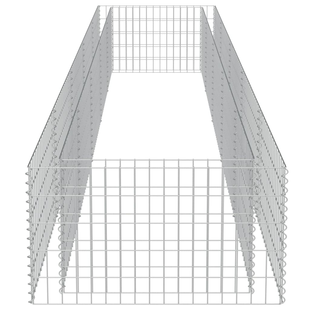 Gabionen-Hochbeet Verzinkter Stahl 450×90×50 cm