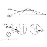 Thumbnail for Ampelschirm mit Aluminium-Mast Grün 300 cm