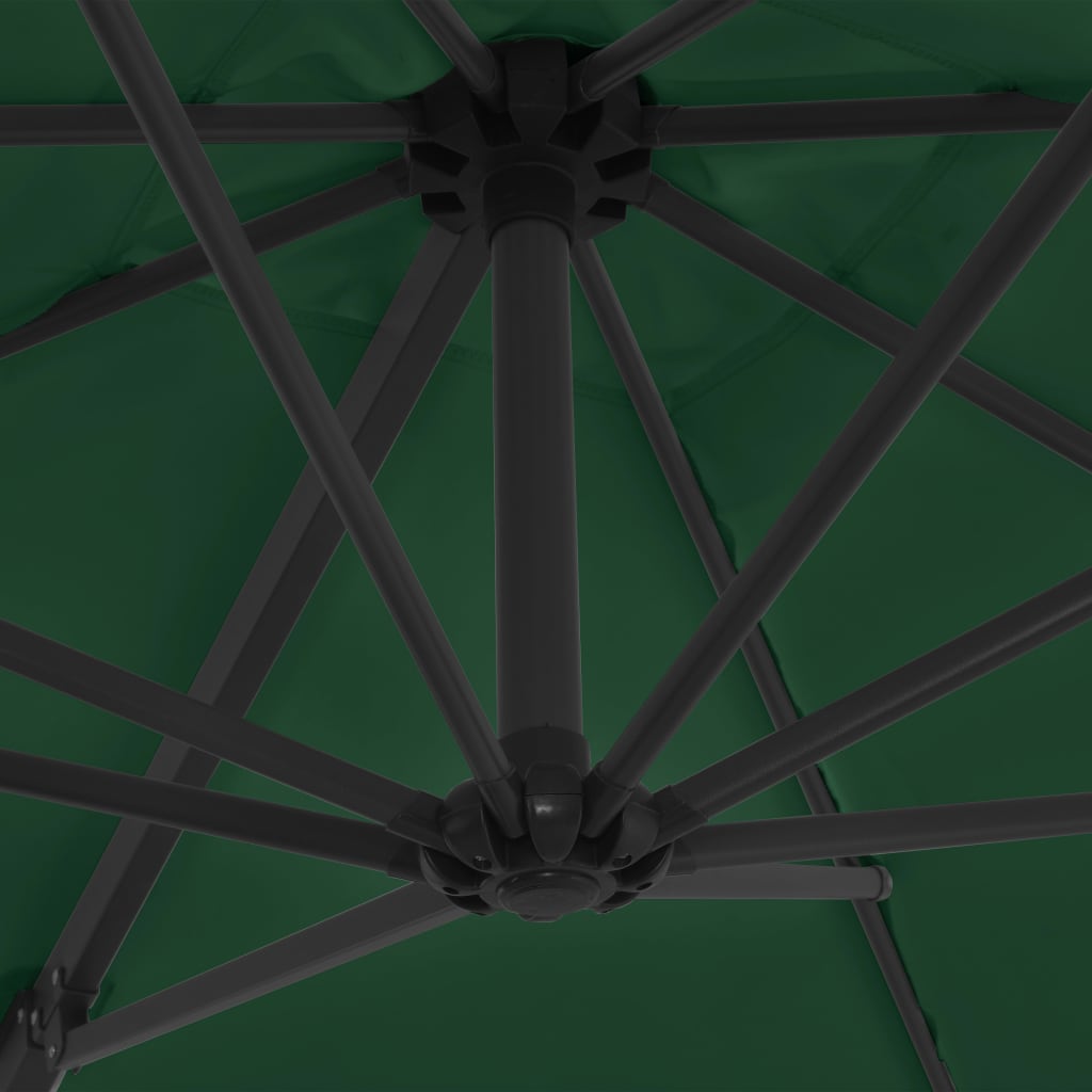 Ampelschirm mit Stahlmast Grün 250 x 250 cm