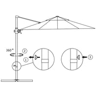 Thumbnail for Ampelschirm mit Stahlmast Anthrazit 250 x 250 cm