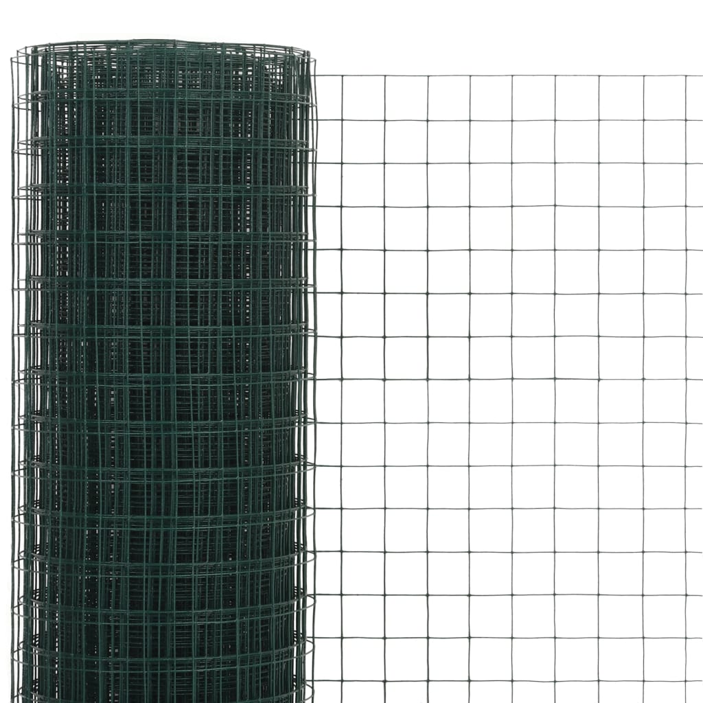 Drahtzaun Stahl mit PVC-Beschichtung 25x1,5 m Grün
