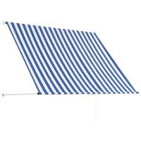 Thumbnail for Einziehbare Markise 200×150 cm Blau und Weiß
