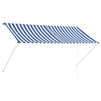 Thumbnail for Einziehbare Markise 250×150 cm Blau und Weiß