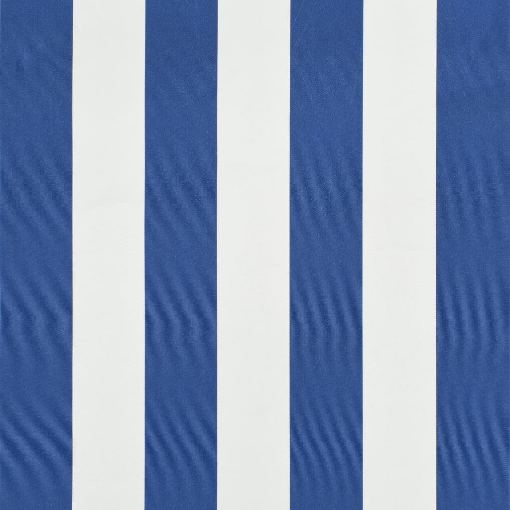 Einziehbare Markise 350 x 150 cm Blau und Weiß