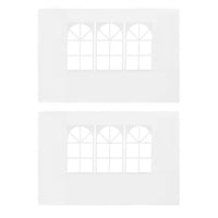 Thumbnail for Partyzelt-Seitenwände 2 Stück mit Fenster PE Weiß