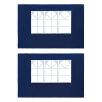 Thumbnail for Partyzelt-Seitenwände 2 Stück mit Fenster PE Blau