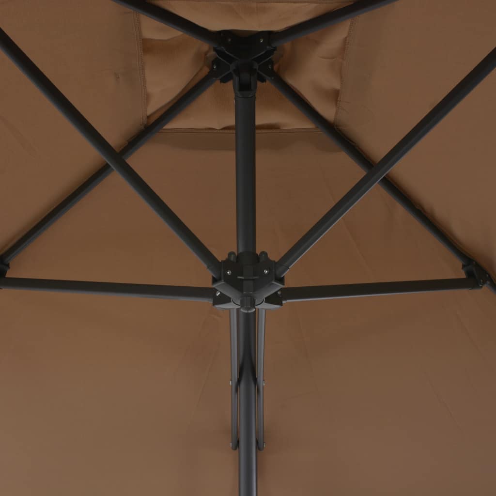 Sonnenschirm mit Stahlmast 300 cm Taupe