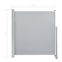 Thumbnail for Ausziehbare Seitenmarkise 140 x 300 cm Grau