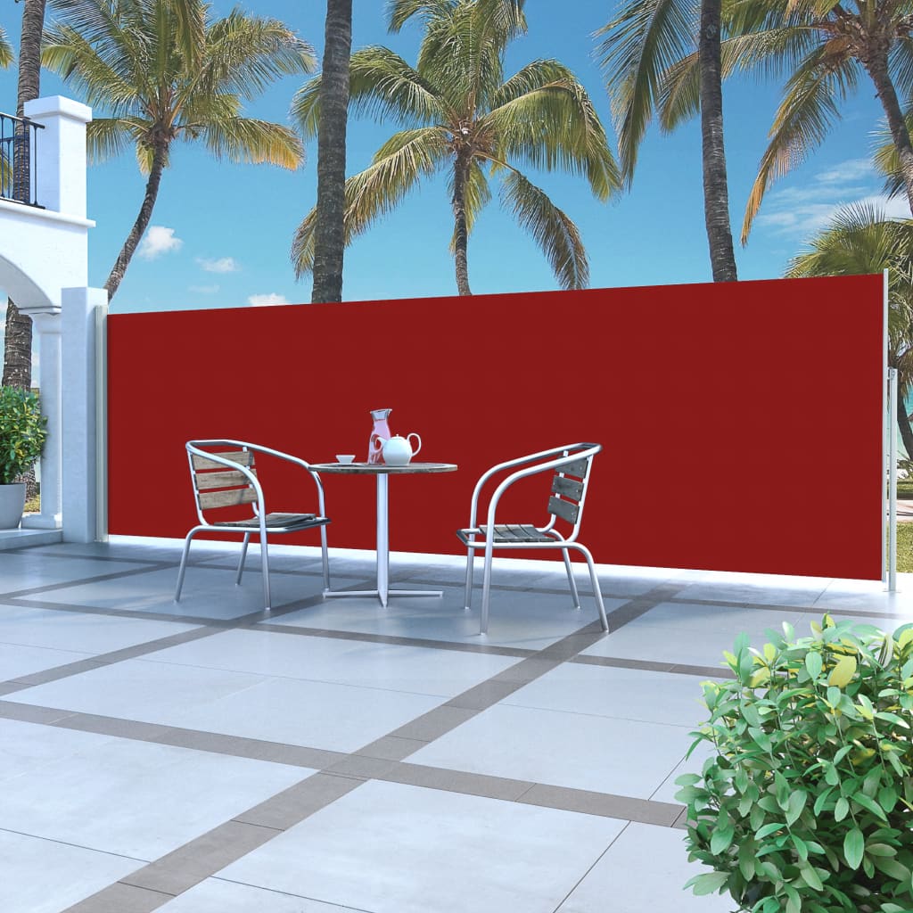Ausziehbare Seitenmarkise 160 x 500 cm Rot