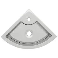 Thumbnail for Waschbecken mit Überlauf 45 x 32 x 12,5 cm Keramik Silbern
