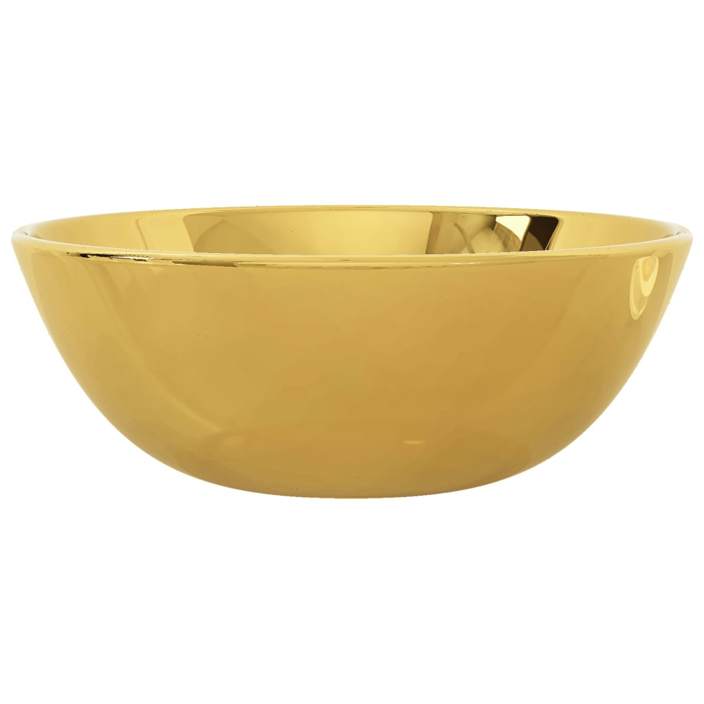Waschbecken 28 x 10 cm Keramik Golden
