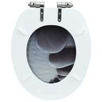Thumbnail for Toilettensitz mit Soft-Close-Deckel MDF Stein-Design