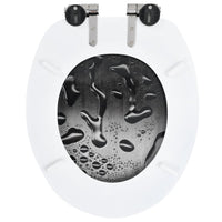 Thumbnail for Toilettensitz mit Soft-Close-Deckel MDF Wassertropfen-Design