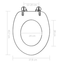 Thumbnail for Toilettensitz mit Soft-Close-Deckel MDF Wassertropfen-Design