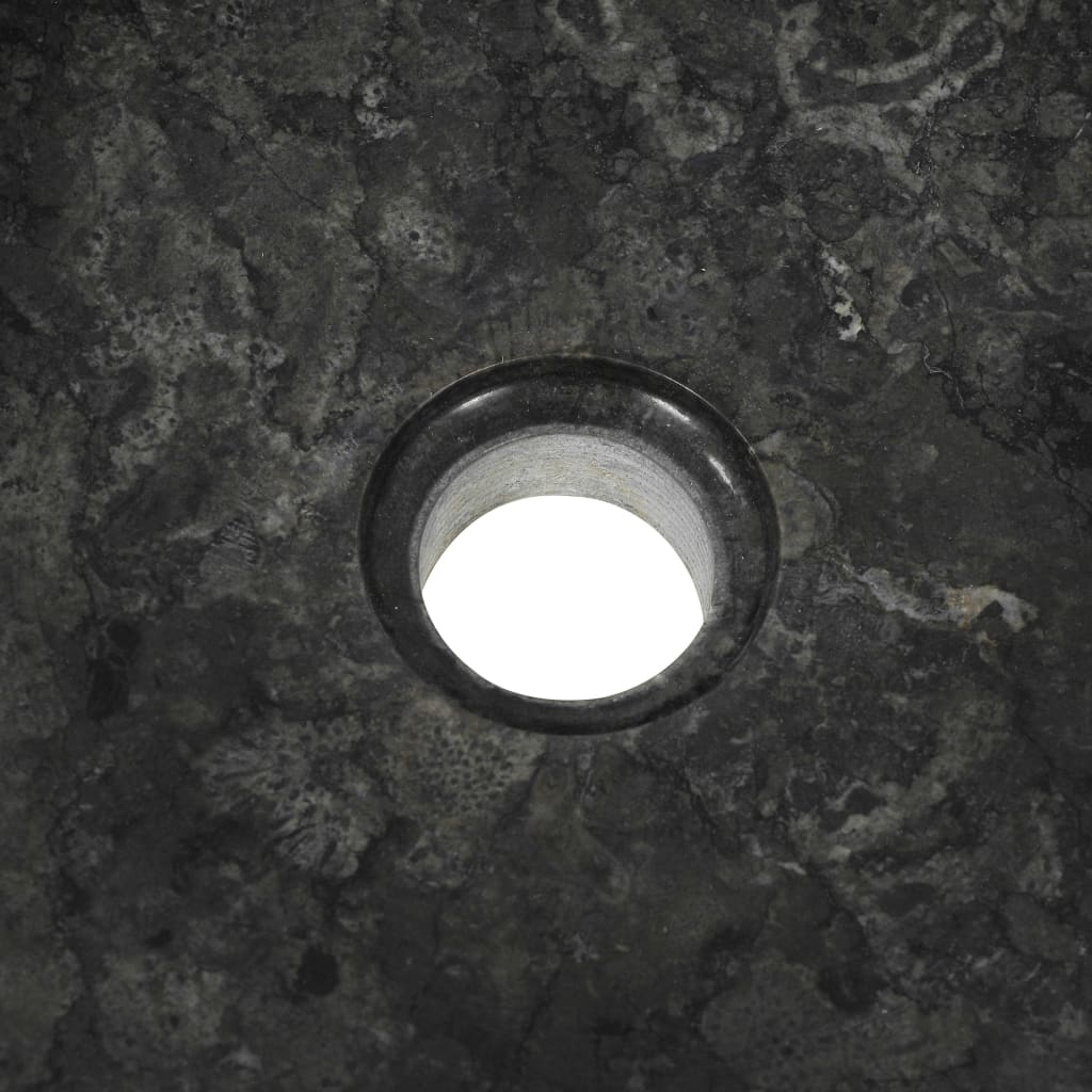 Waschbecken 40 x 12 cm Marmor Schwarz