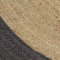Thumbnail for Teppich Handgefertigt Jute mit Dunkelgrauem Rand 120 cm
