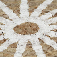 Thumbnail for Teppich Handgefertigt Jute mit weißem Aufdruck 150 cm