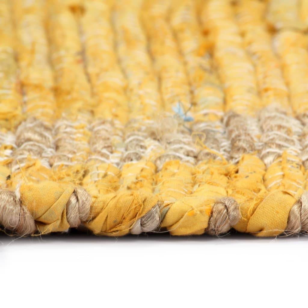 Teppich Handgefertigt Jute Gelb 120x180 cm