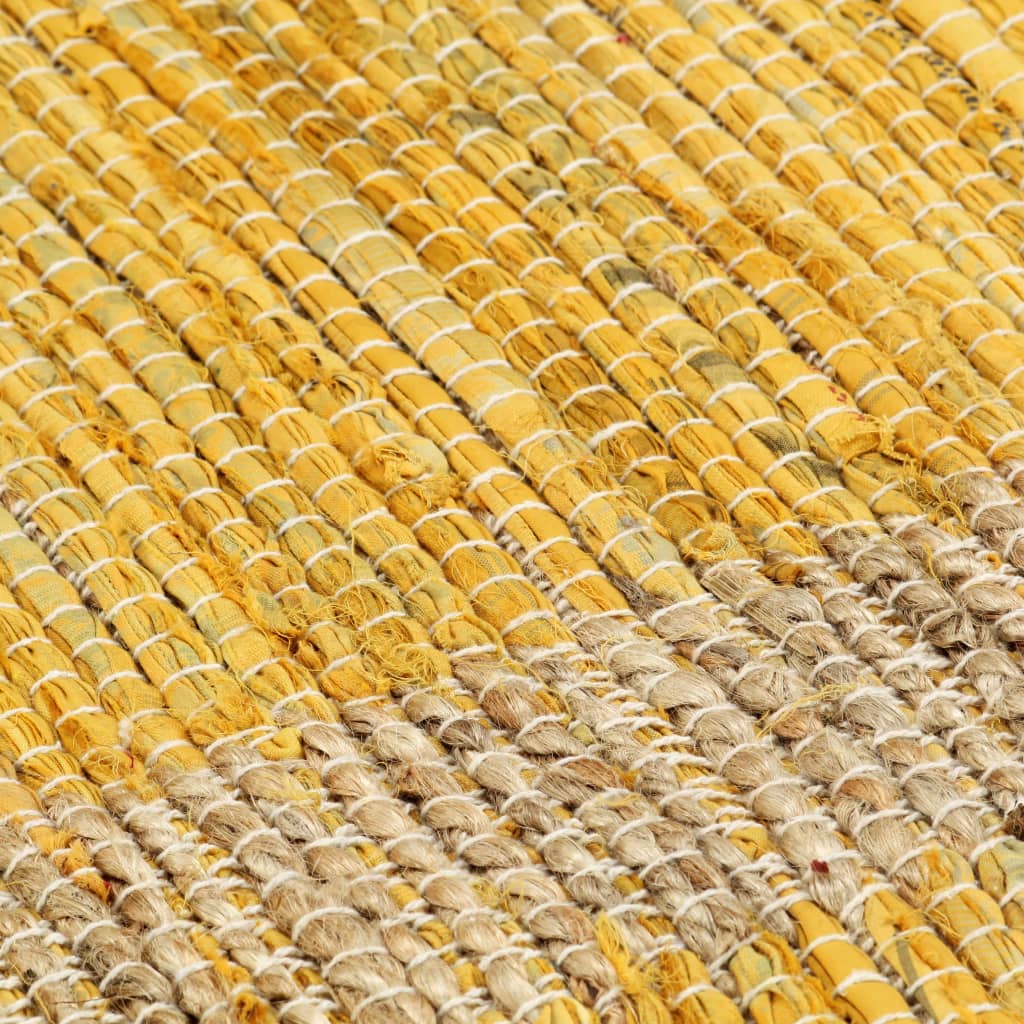 Teppich Handgefertigt Jute Gelb 160x230 cm