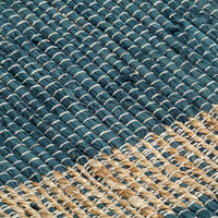 Thumbnail for Teppich Handgefertigt Jute Blau 160x230 cm