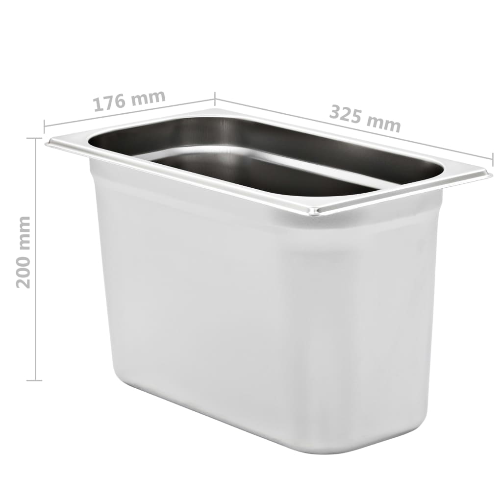 Gastronormbehälter 4 Stk. GN 1/3 200 mm Edelstahl