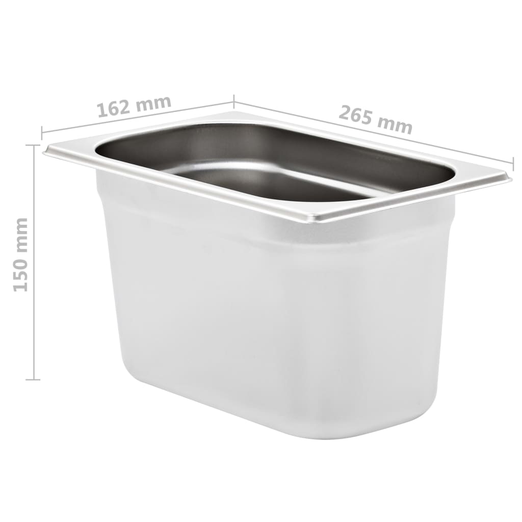 Gastronormbehälter 4 Stk. GN 1/4 150 mm Edelstahl
