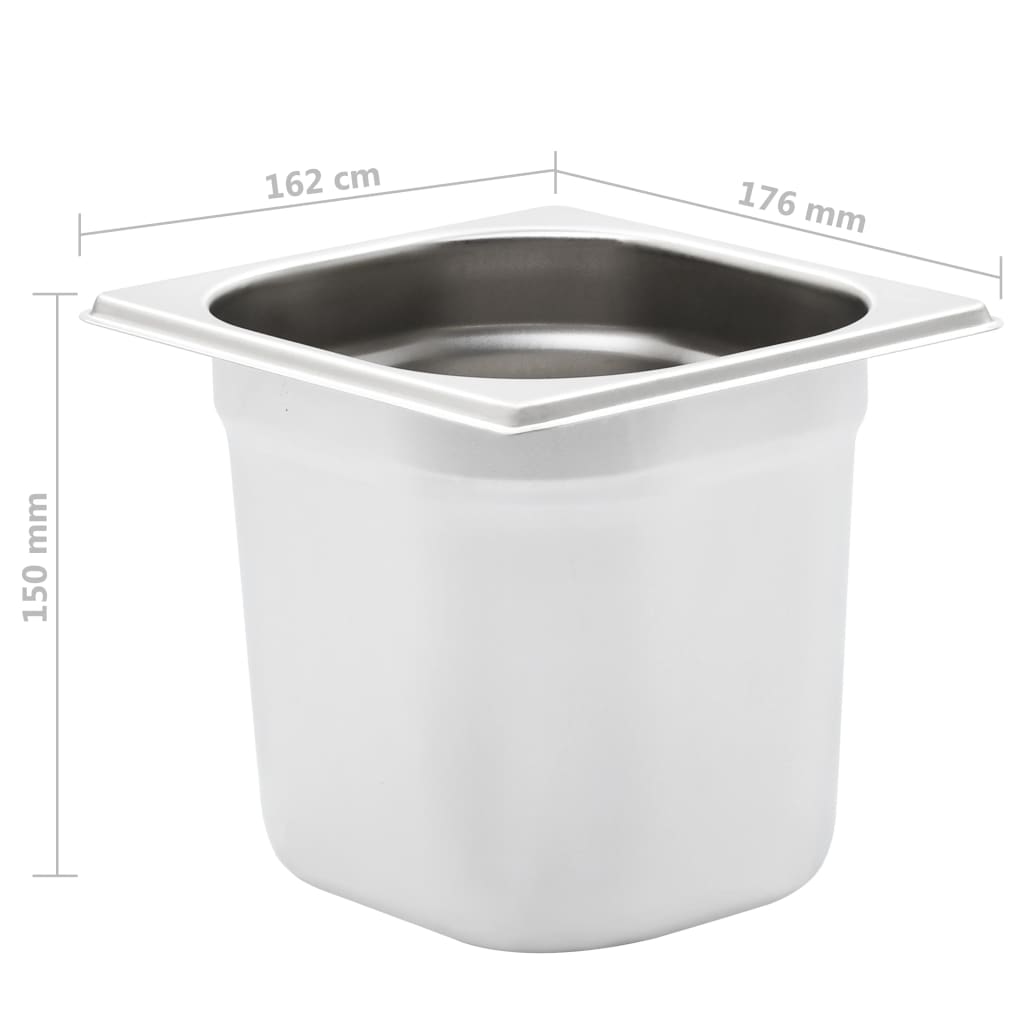 Gastronormbehälter 8 Stk. GN 1/6 150 mm Edelstahl