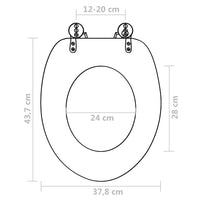 Thumbnail for Toilettensitze mit Deckel 2 Stk. MDF Wasser
