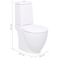 Thumbnail for Keramik-Toilette Waagerechter Abgang Weiß