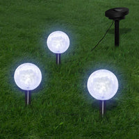 Thumbnail for Solarkugel 3 LED Gartenleuchten mit Erdspießen & Solarmodul