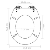 Thumbnail for Toilettensitz MDF Deckel mit Absenkautomatik Design Braun