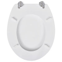 Thumbnail for Toilettensitz MDF Deckel Schlichtes Design Weiß